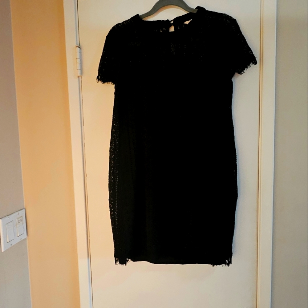 Lauren Conrad Black Crochet Dress